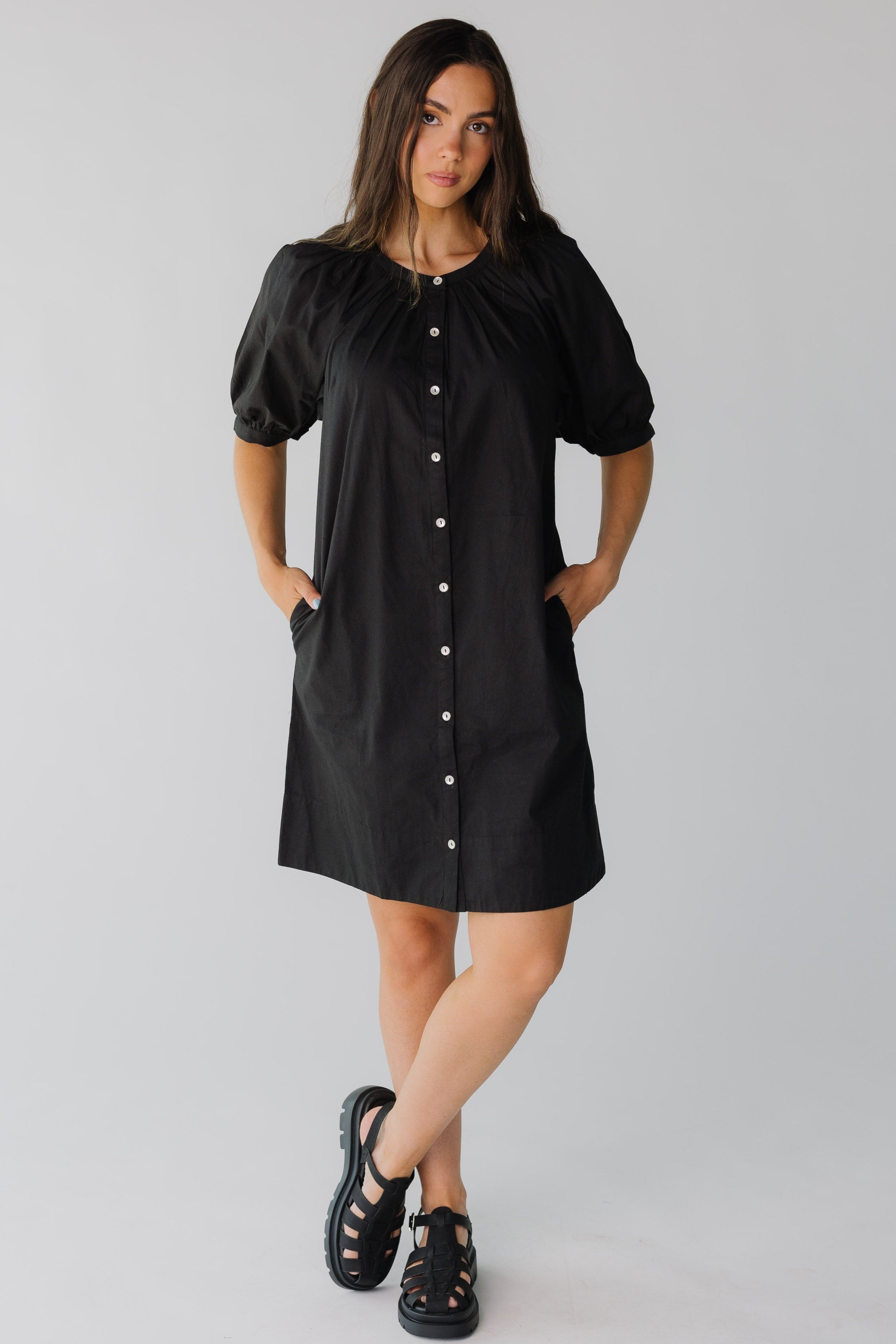 Citrus Seaside Button Down Knee Dress - Image 3