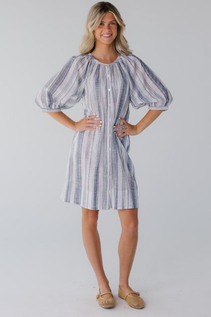 Citrus Seaside Button Down Knee Dress